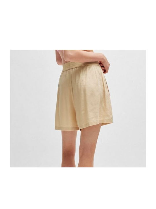 Hugo Boss Women's Linen Shorts Beige