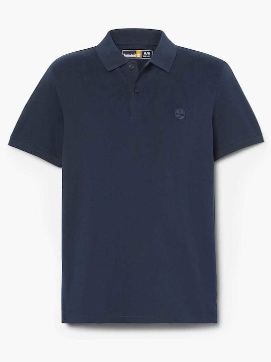 Timberland Ανδρικό T-shirt Κοντομάνικο Polo Navy Μπλε