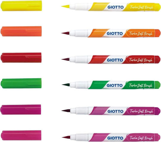 Giotto Turbo Soft Neon Zeichenmarker Set 6Stück