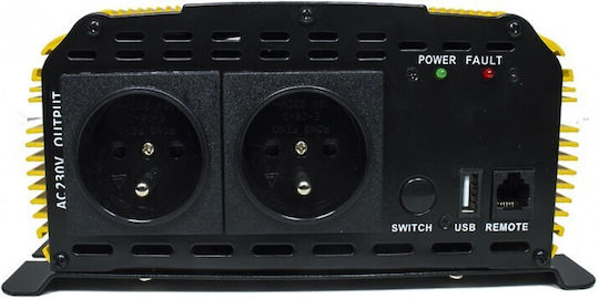 Volt Polska Invertor Auto Modificat Sine Wave 2000W pentru Convertirea 12V DC în 220V AC