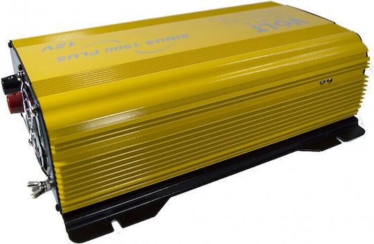 Volt Polska Inverter Αυτοκινήτου Τροποποιημένου Ημιτόνου 1000W για Μετατροπή 12V DC σε 230V AC