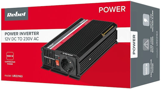 Rebel Inverter für Autos Modifizierte Sinuswelle 1000W zur Umwandlung von 12V DC in 230V AC