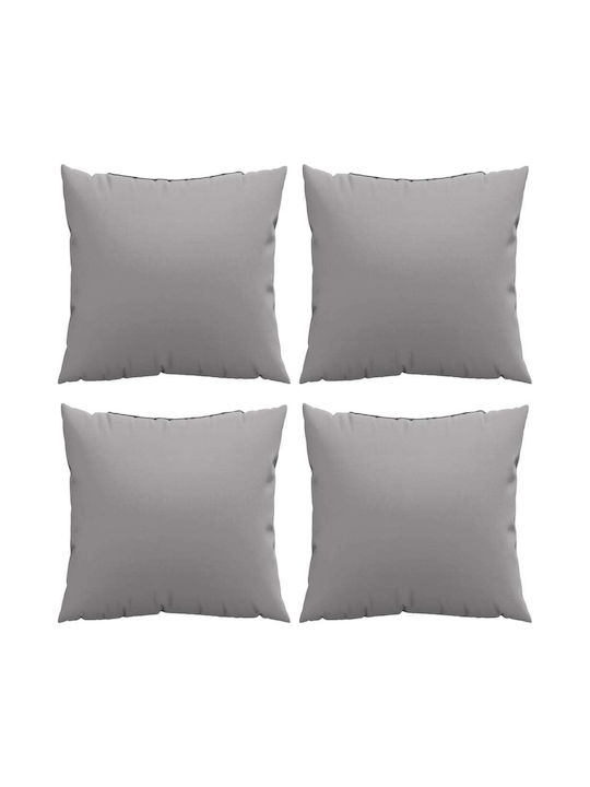 vidaXL Waterproof Garden Sofa Cushion Gray 4 Pieces 50x50cm