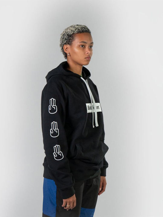 Sweatshirt mit Kapuze Schwarz