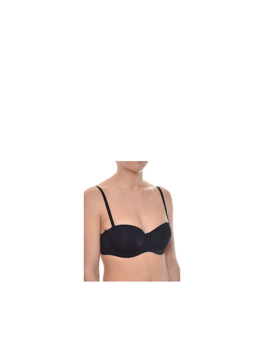 Cotonella Strapless Bra Black