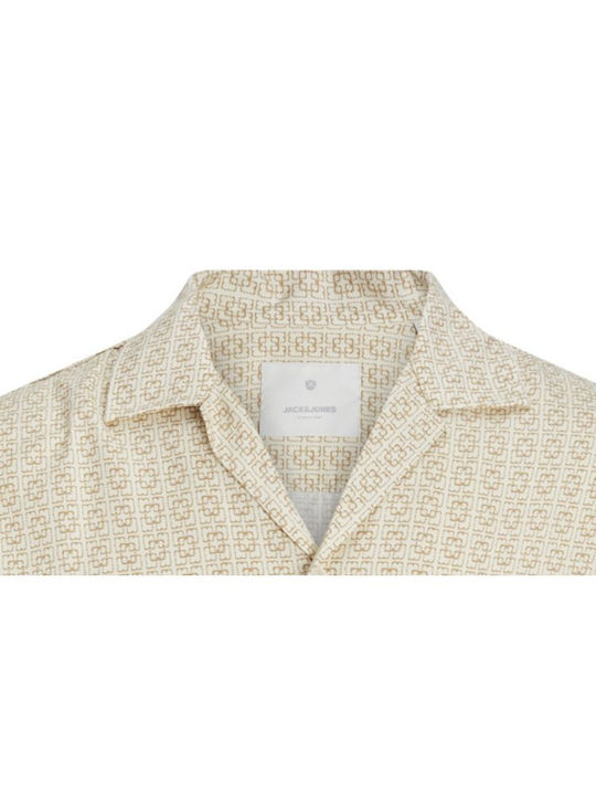 Jack & Jones Herrenhemd Kurzärmelig Beige