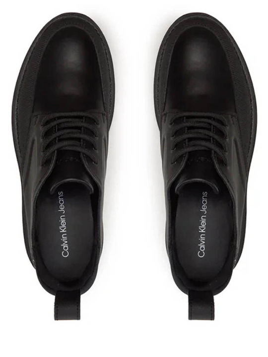 Leder Damen Derby in Schwarz Farbe
