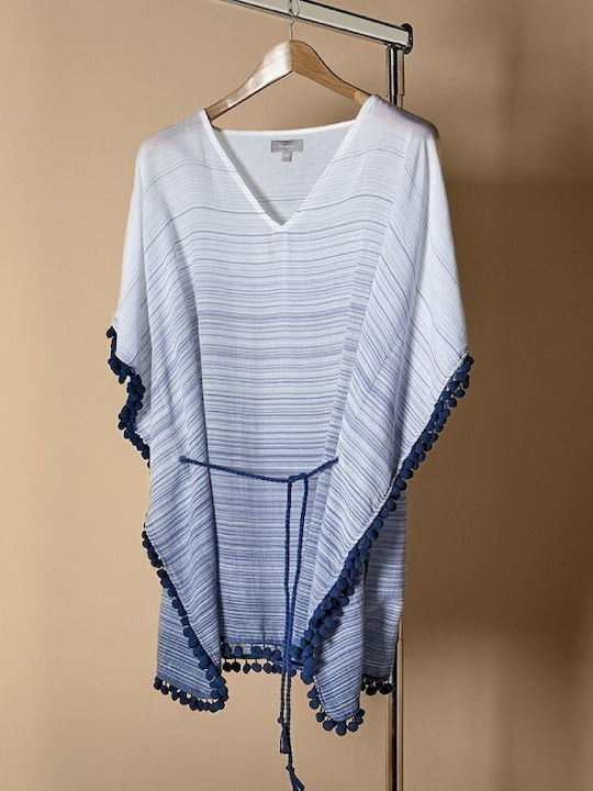 Charisma Pom-pom Kaftan L-XL Denim