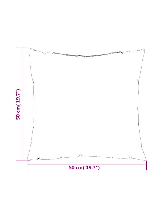 vidaXL Waterproof Garden Sofa Cushion Blue/White 4 Pieces 50x50cm