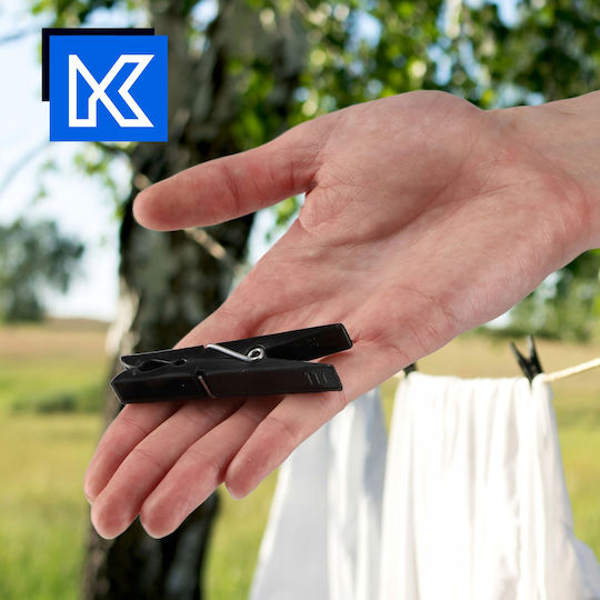 Kadax Clothespins made of Plastic 20pcs Black
