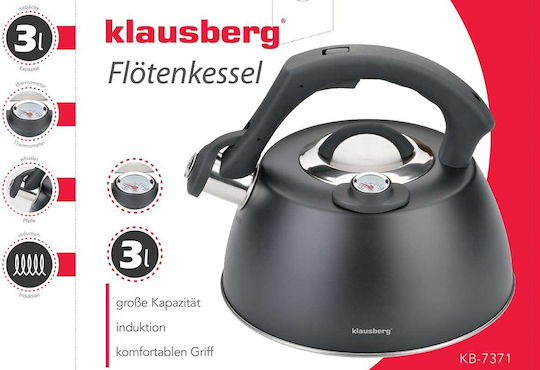 Klausberg Teekanne Rostfreier Stahl Gray 3000ml