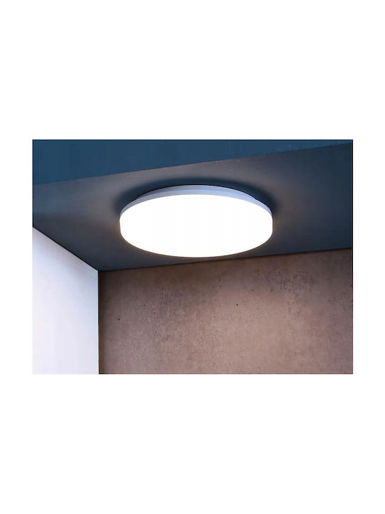 Adviti Deckenleuchte Badezimmer Weiß mit Integrierter LED