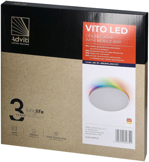 Adviti Inteligent Plafonieră de Tavan 40buc Albă cu LED Integrat