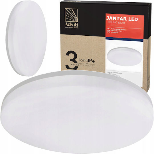 Adviti Plafonieră de Tavan Baie Albă cu LED Integrat