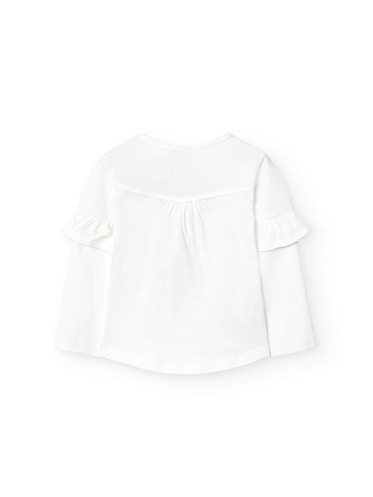 Boboli Kids Blouse Long Sleeve Ecru