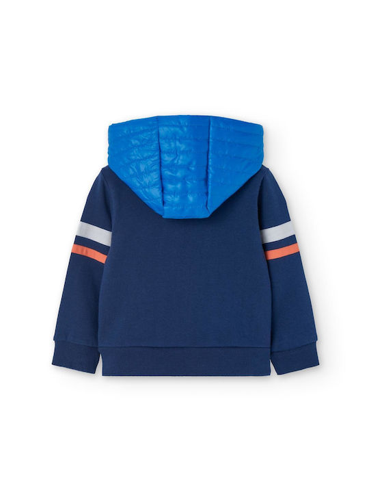 Boboli Kids Sweatshirt Cardigan Navy Blue