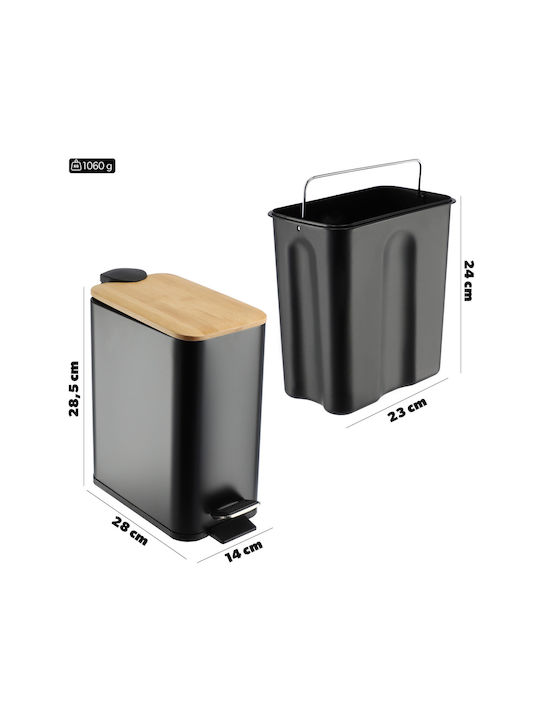 Kadax Metalic Perie de toaletă 5lt Negru