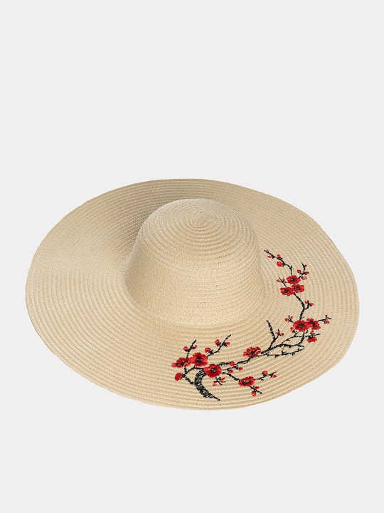 Interhat Frauen Rattangeflecht Hut Beige