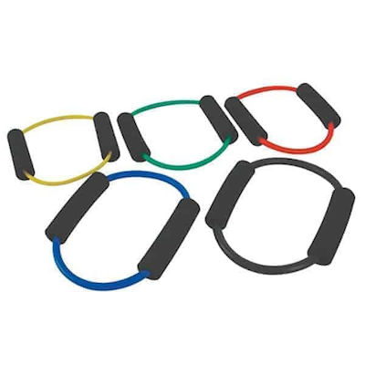 MSD Band O-Ring Loop 2X Σκληρό Widerstandsbänder Schleife / Gymtube Schwer / Mäßig mit Griffen Blau