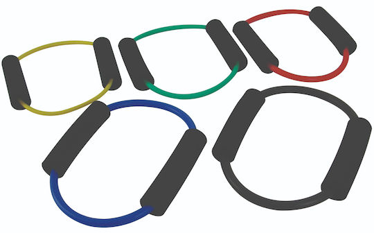 MSD Band O-Ring Loop 3X Hart Widerstandsbänder Schleife / Gymtube Sehr schwer mit Griffen Schwarz
