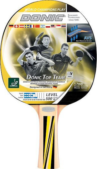 Donic Top Team 500 Ρακέτα Ping Pong για Παίκτες Μεσαίου Επιπέδου