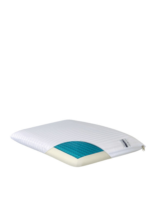 Greco Strom Satin Stripes Μαξιλάρι Ύπνου Memory Foam 40x70x12cm