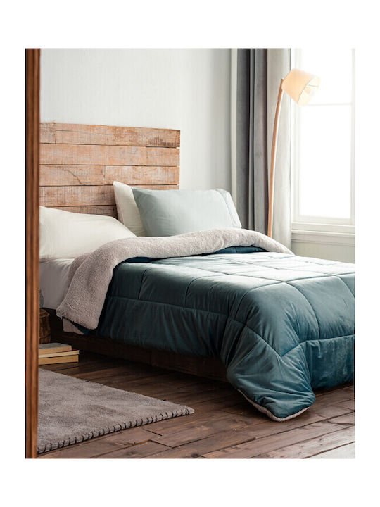 Gofis Home Duvet Queen 220x240cm Teddy 407/18 Petrol 300 GSMGsm