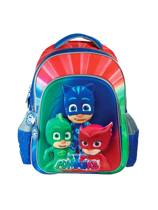 Diakakis PJ Masks Ученическа Раница Основен Клас Синя с Джоб за Бутилка