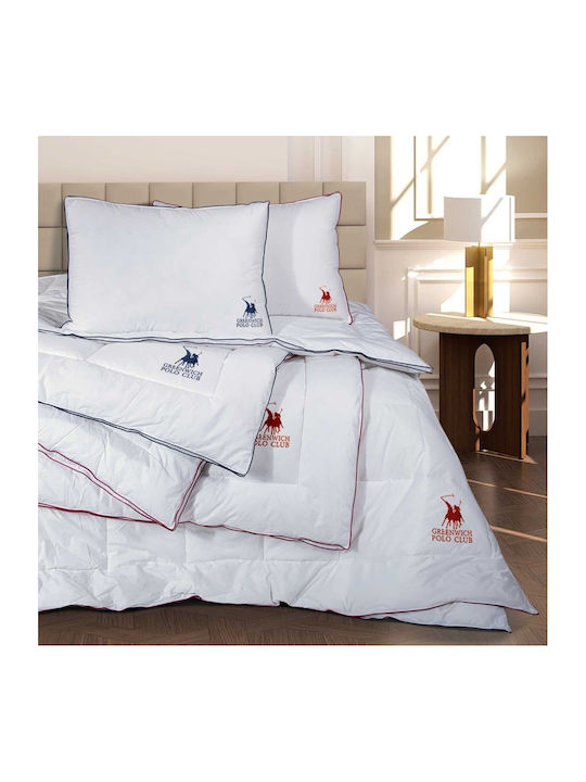 Greenwich Polo Club Duvet Single with Microfiber Filling 160x220cm 2347 White 250 GSMGsm 8.5 togs Togs