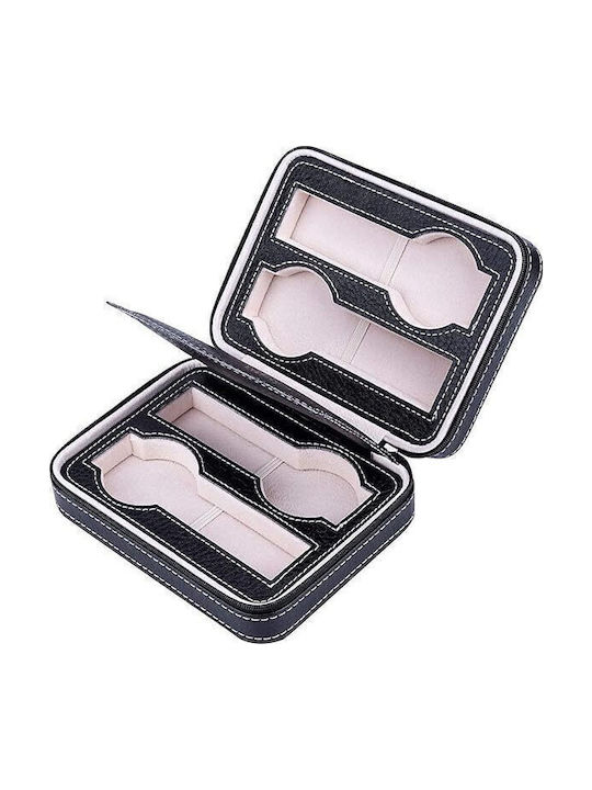 HuiXin Leather Watch Case Black HX-702 HuiXin Leather Watch Case Black HX-702