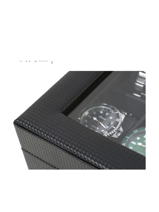HuiXin Cutie din lemn cu capac transparent de culoare Negru HX-708