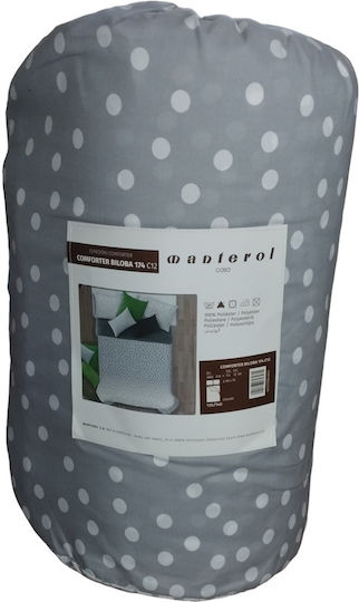 Manterol Casa Duvet Cover with Microfiber Filling Queen 235x270cm Gray 750 GSMGsm