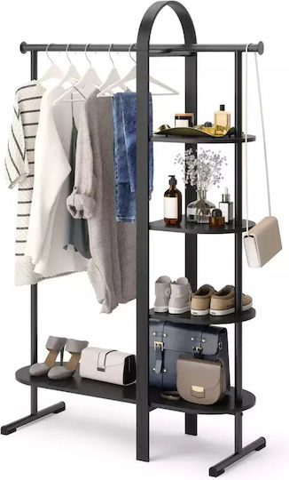 Mobilier de Intrare cu Cuier & Dulap pentru Pantofi Negru 106x39x167buc