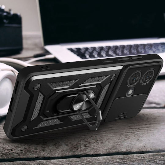 Techsuit Camshield Umschlag Rückseite Kunststoff / Silikon Schwarz (Motorola Edge 50 Ultra)