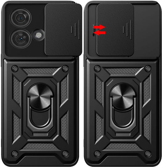 Techsuit Camshield Umschlag Rückseite Kunststoff / Silikon Schwarz (Motorola Edge 50 Ultra)
