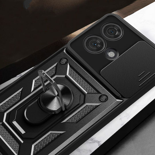 Techsuit Camshield Umschlag Rückseite Kunststoff / Silikon Schwarz (Motorola Edge 50 Ultra)