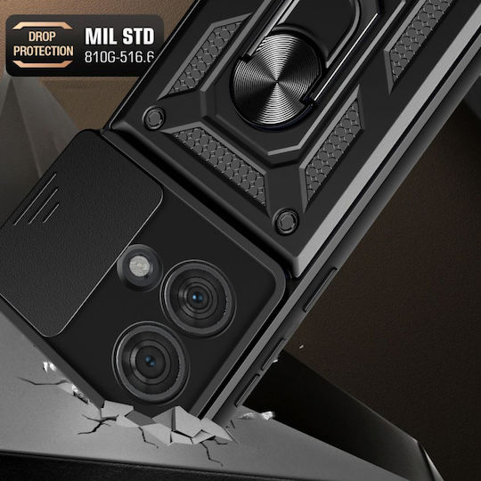 Techsuit Camshield Umschlag Rückseite Kunststoff / Silikon Schwarz (Motorola Edge 50 Ultra)