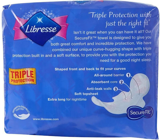 Libresse Hygienepads mit Flügeln Nacht 10Stück