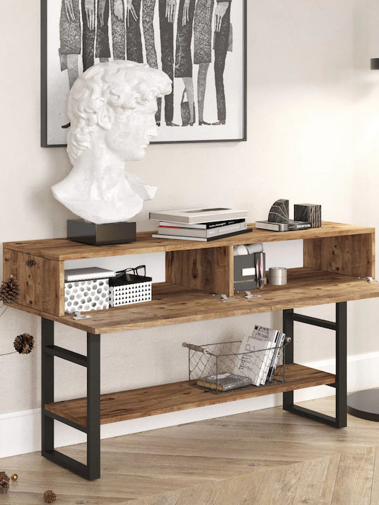 Viana Κονσόλα Ξύλινη Atlantic Pine/μαύρο Μ139xΠ43xΥ76εκ.