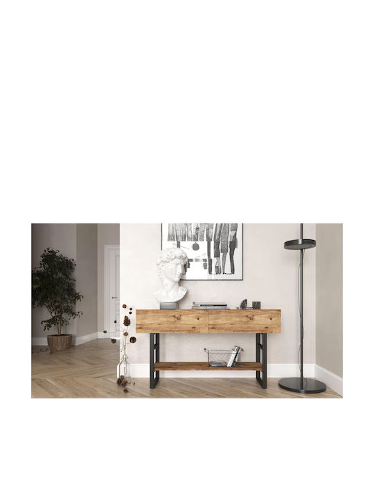 Viana Κονσόλα Ξύλινη Atlantic Pine/μαύρο Μ139xΠ43xΥ76εκ.
