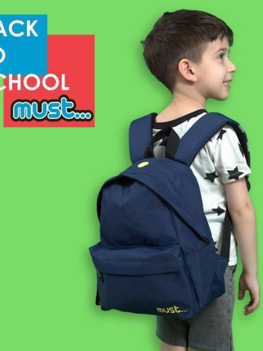 Must Team Monochrome Mini Navy Blue School Bag Backpack Kindergarten Blue 10Liters