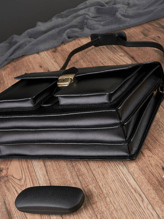 Leder Herrentasche Geldbörse Schwarz