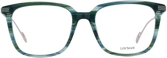 Locman Acetate Prescription Eyeglass Frame Green LOCV020