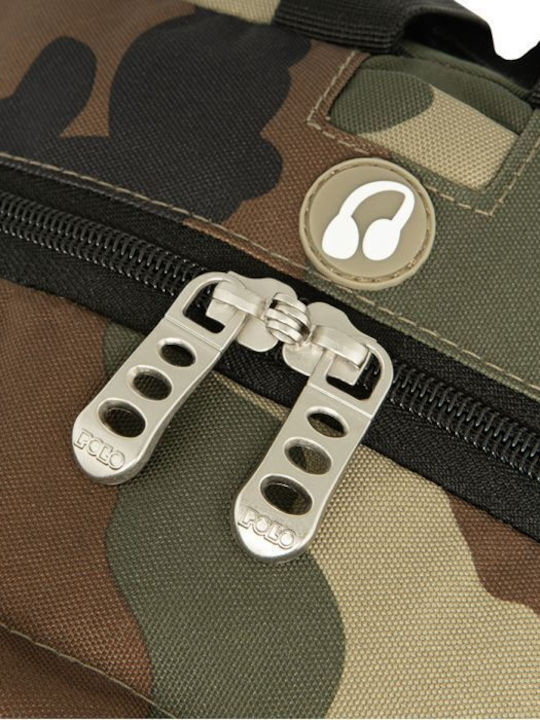 Polo Original Double Scarf Σχολική Τσάντα Πλάτης Γυμνασίου - Λυκείου Pistachio Pink με Θήκη για Παγούρι 27lt 2024