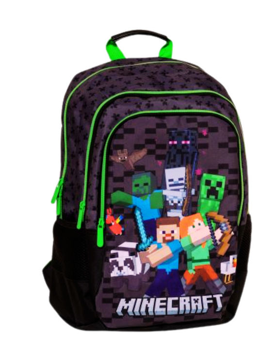 Graffiti School Bag Backpack Elementary, Elementary Black with Water Bottle Holder 27Liters