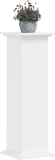 vidaXL Plant Stand Wooden White 33cmx33cmx100cmcm.