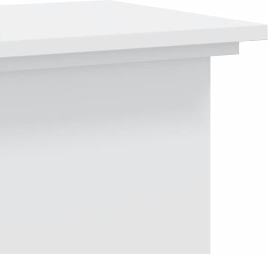 vidaXL Plant Stand Wooden White 33cmx33cmx100cmcm.