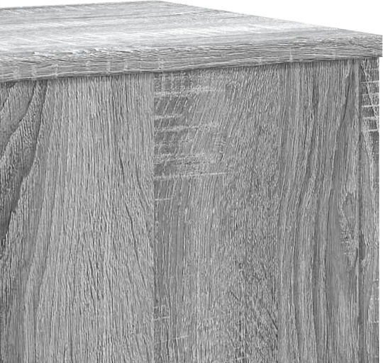 vidaXL Pflanzenständer Holz Grau 33cmx33cmx100cmcm.