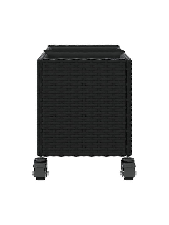 vidaXL Grădină Set 3 Jardiniere Plastice Întuneric