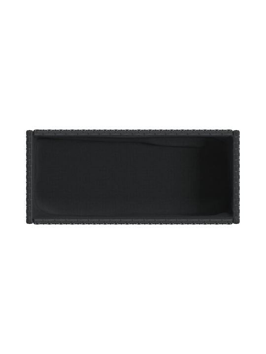 vidaXL Rafturi de grădină Set 2 Ghivece Plastice Black